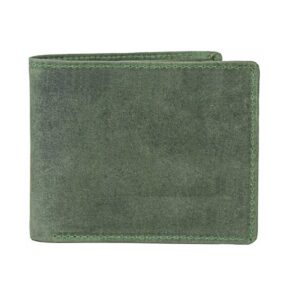 RFID Leather Wallet Blocking Hunter for Men Amazing card holder Card Case Green,8 Slots