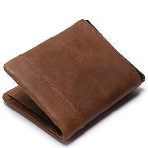 1 New Men's Genuine Leather Wallet [Beige]