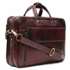 Buffalo Leather Brown 15 inch Unisex Laptop Messenger Bag Cross body Men Women